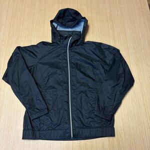 Columbia Rain Jacket Womens Medium Windbreaker Lightweight Full Zip Black